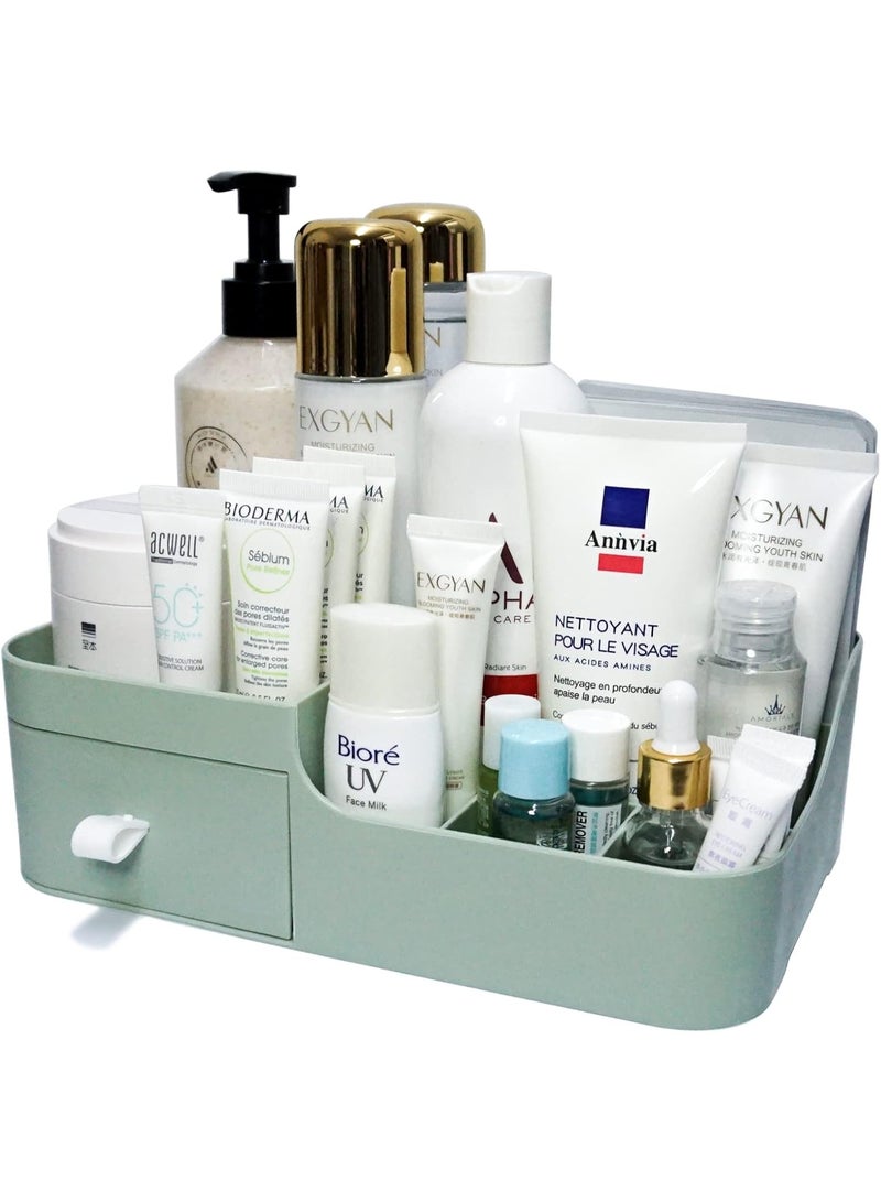 منظم مكياج لطاولة الزينة، منظم مكتب متعدد الأغراض مع أدراج، علبة عرض مستحضرات تجميل لغرفة النوم، خزانة الملابس، الحمام، المكتب، سطح الطاولة، تخزين - Image 1